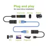 Techly IUSB-EXTENDTY2 laido jungčių adapteris RJ-45 USB 2.0 Type-A juodas