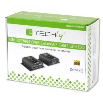 Techly IDATA EXT-E70POED AV plėstuvas AV siųstuvas ir imtuvas juodas
