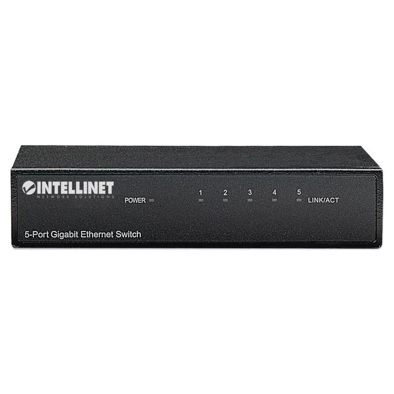 Intellinet 5 prievadų gigabitinio eterneto komutatorius, stalinio dydžio, metalinis korpusas, IEEE 802.3az (energiją taupantis eternetas)