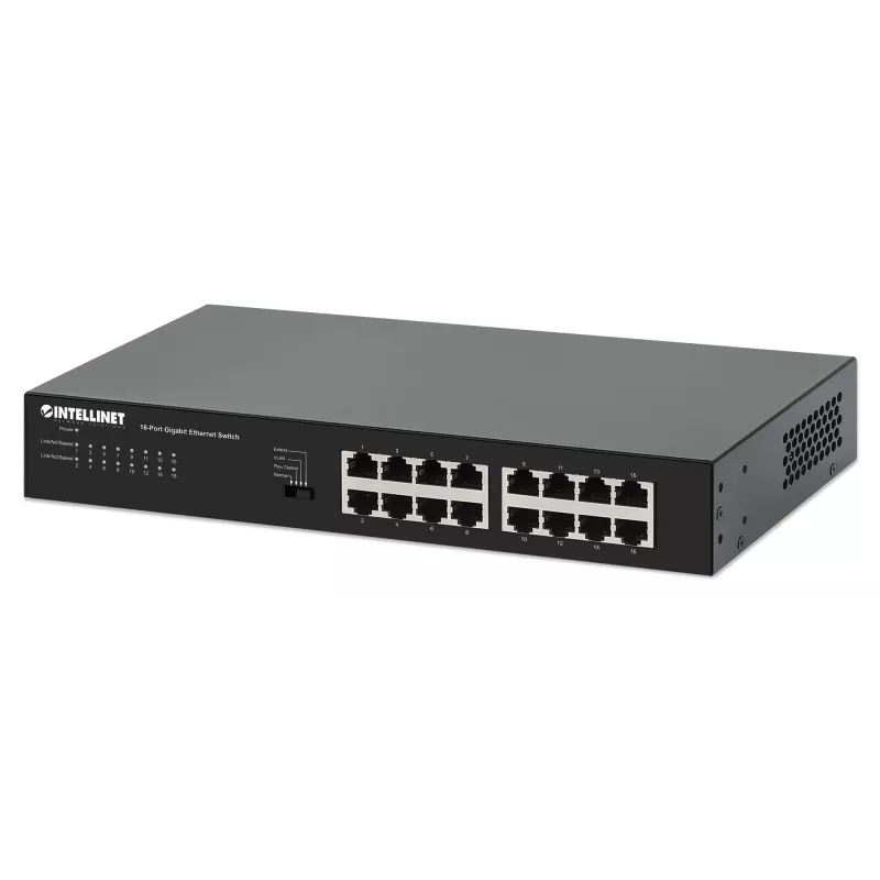 Nevaldomas komutatorius Manhattan 561815 16 prievadų Gigabit Ethernet 10/100/1000