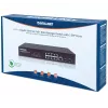 Valdomas komutatorius Intellinet 8 prievadų Gigabit Ethernet PoE+ su 2 SFP prievadais