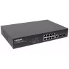 Valdomas komutatorius Intellinet 8 prievadų Gigabit Ethernet PoE+ su 2 SFP prievadais