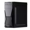 PC korpusas Akyga AK13BK Micro Tower — ATX/Micro-ATX, 3×3,5 col. nišos, 3×2,5 col. nišos, viršutinis PSU, USB 3.2 Gen1×2, maks. GPU 385 mm, juoda
