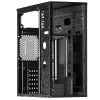 PC korpusas Akyga AK13BK Micro Tower — ATX/Micro-ATX, 3×3,5 col. nišos, 3×2,5 col. nišos, viršutinis PSU, USB 3.2 Gen1×2, maks. GPU 385 mm, juoda