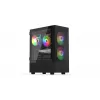 PC korpusas KRUX VAKO KRX0132 ATX juodas — grūdintas stiklas, RGB, palaiko Mini‑ATX, GPU iki 31 cm, CPU aušintuvas iki 15,9 cm