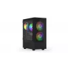 PC korpusas KRUX VAKO KRX0132 ATX juodas — grūdintas stiklas, RGB, palaiko Mini‑ATX, GPU iki 31 cm, CPU aušintuvas iki 15,9 cm