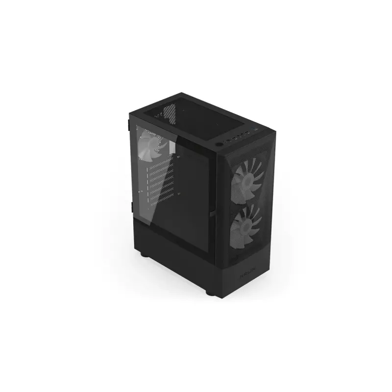 PC korpusas KRUX VAKO KRX0132 ATX juodas — grūdintas stiklas, RGB, palaiko Mini‑ATX, GPU iki 31 cm, CPU aušintuvas iki 15,9 cm