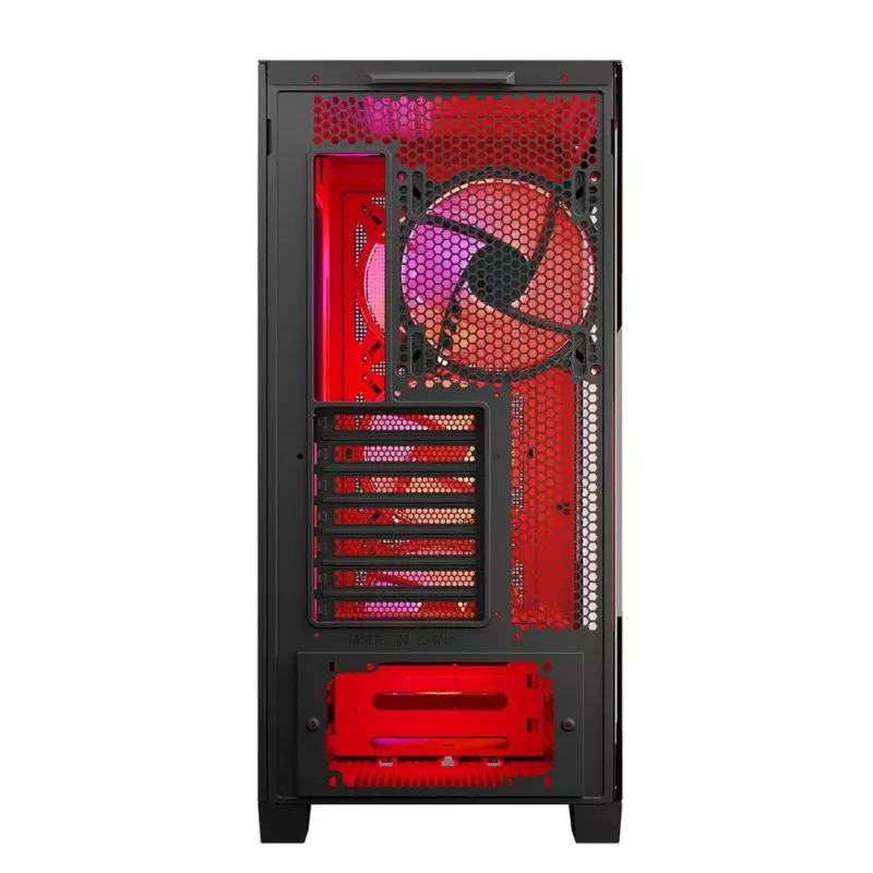 PC Case MODECOM VOLCANO EXPANSE S APEX ARGB MIDI Tower, grūdintas stiklas, USB-C, 3x140mm priekyje, palaiko ATX/microATX, GPU iki 430mm
