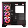 PC Case MODECOM VOLCANO EXPANSE S APEX ARGB MIDI Tower, grūdintas stiklas, USB-C, 3x140mm priekyje, palaiko ATX/microATX, GPU iki 430mm