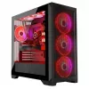 PC Case MODECOM VOLCANO EXPANSE S APEX ARGB MIDI Tower, grūdintas stiklas, USB-C, 3x140mm priekyje, palaiko ATX/microATX, GPU iki 430mm