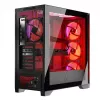 PC Case MODECOM VOLCANO EXPANSE S APEX ARGB MIDI Tower, grūdintas stiklas, USB-C, 3x140mm priekyje, palaiko ATX/microATX, GPU iki 430mm