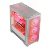 PC korpusas MODECOM VOLCANO EXPANSE S APEX ARGB Midi Tower baltas — grūdintas stiklas, ARGB, palaiko micro ATX, GPU iki 430 mm