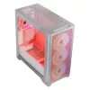 PC Case MODECOM VOLCANO EXPANSE T APEX ARGB MIDI White — grūdintas stiklas, ARGB, USB-C, palaiko mikro-ATX, GPU iki 430 mm