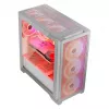 PC Case MODECOM VOLCANO EXPANSE T APEX ARGB MIDI White — grūdintas stiklas, ARGB, USB-C, palaiko mikro-ATX, GPU iki 430 mm