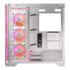 PC Case MODECOM VOLCANO EXPANSE T APEX ARGB MIDI White — grūdintas stiklas, ARGB, USB-C, palaiko mikro-ATX, GPU iki 430 mm
