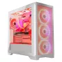 PC Case MODECOM VOLCANO EXPANSE T APEX ARGB MIDI White — grūdintas stiklas, ARGB, USB-C, palaiko mikro-ATX, GPU iki 430 mm