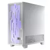 PC korpusas MODECOM Volcano Perun Apex ARGB baltas — Midi Tower, grūdintas stiklas, ARGB, USB-C, palaiko micro ATX, GPU iki 39 cm