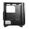 MSI MPG GUNGNIR 110R Mid Tower žaidimų kompiuterio korpusas juodas, USB 3.2 Gen2 Type C, 4x 120mm ARGB ventiliatoriai, Mystic Light sinchronizavimas, 1 į 6 ARGB valdymo plokštė, 2x grūdinto stiklo plokštės, ATX, mATX, mini-ITX
