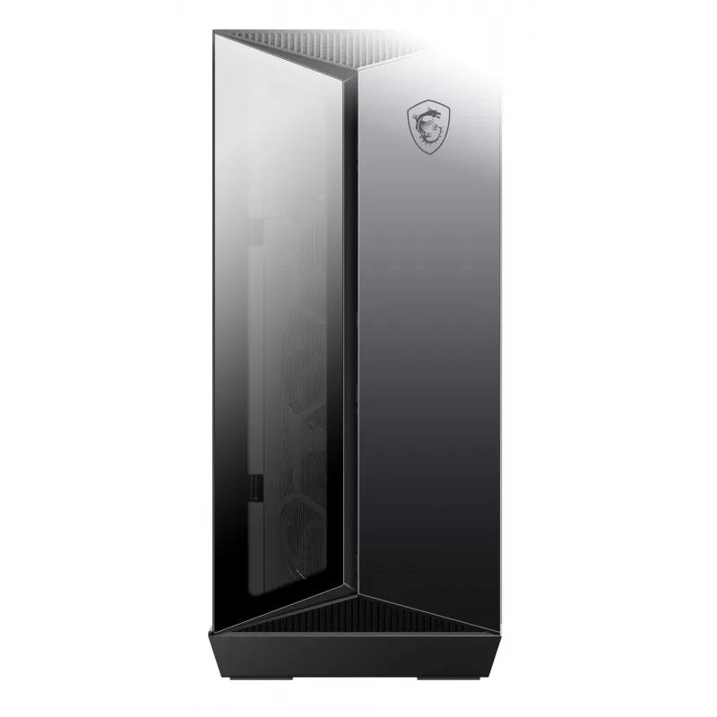 MSI MPG GUNGNIR 110R Mid Tower žaidimų kompiuterio korpusas juodas, USB 3.2 Gen2 Type C, 4x 120mm ARGB ventiliatoriai, Mystic Light sinchronizavimas, 1 į 6 ARGB valdymo plokštė, 2x grūdinto stiklo plokštės, ATX, mATX, mini-ITX