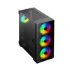 PC dėklas SAVIO Prime X1 ARGB Glass Midi Tower juodas — grūdintas stiklas, ARGB ventiliatoriai, micro ATX/ATX palaikymas
