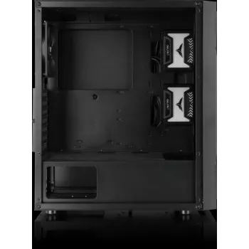 PC korpusas Versa XM1 Juoda Steel 120mm ventiliatorius USB3.0 - juodas