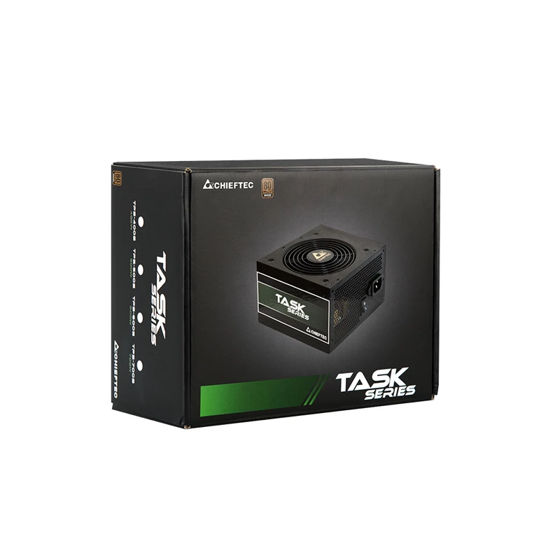 Chieftec Task TPS-500S maitinimo blokas 500 W 24 kontaktų ATX ATX Juoda