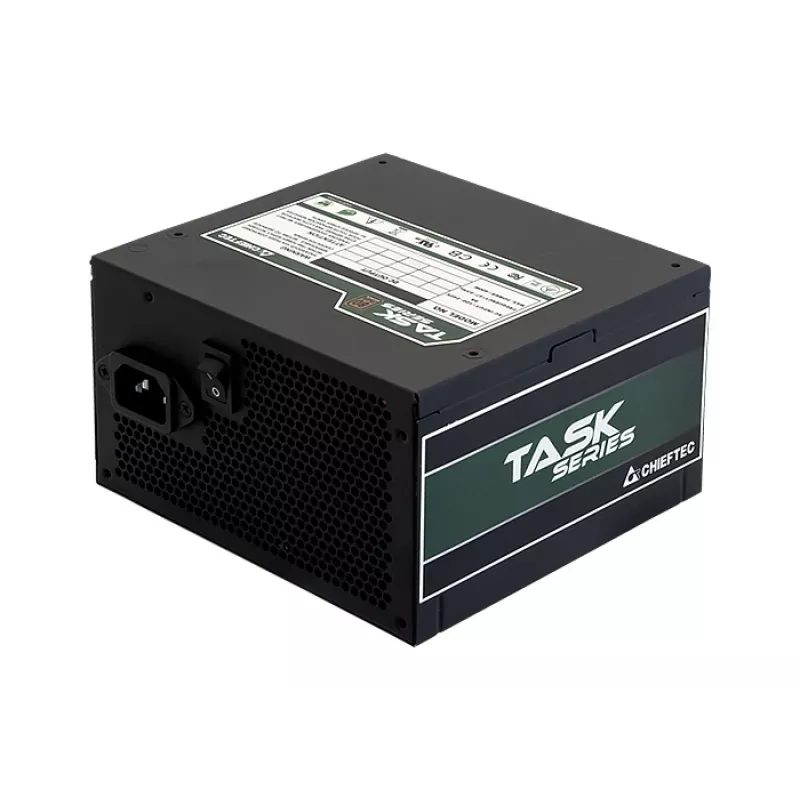 Chieftec Task TPS-500S maitinimo blokas 500 W 24 kontaktų ATX ATX Juoda