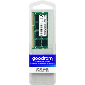 Nešiojamojo kompiuterio DDR3 SO‑DIMM atmintis GOODRAM 8GB 1600MHz 204‑kontaktų CL11 1.5V