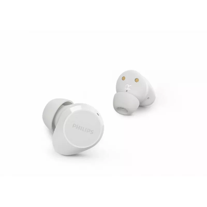 Philips TAT1209WT/00 ausinės / laisvų rankų įranga True Wireless Stereo (TWS) Į ausis įdedamos Skambučiams / muzikai Bluetooth Balta