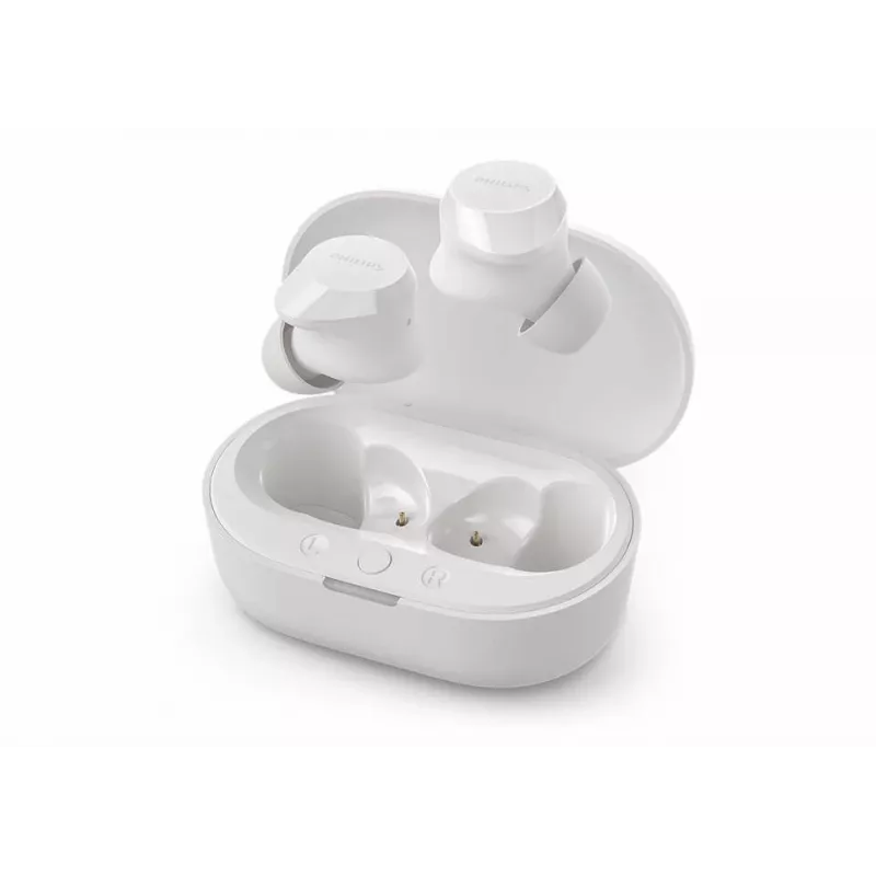 Philips TAT1209WT/00 ausinės / laisvų rankų įranga True Wireless Stereo (TWS) Į ausis įdedamos Skambučiams / muzikai Bluetooth Balta