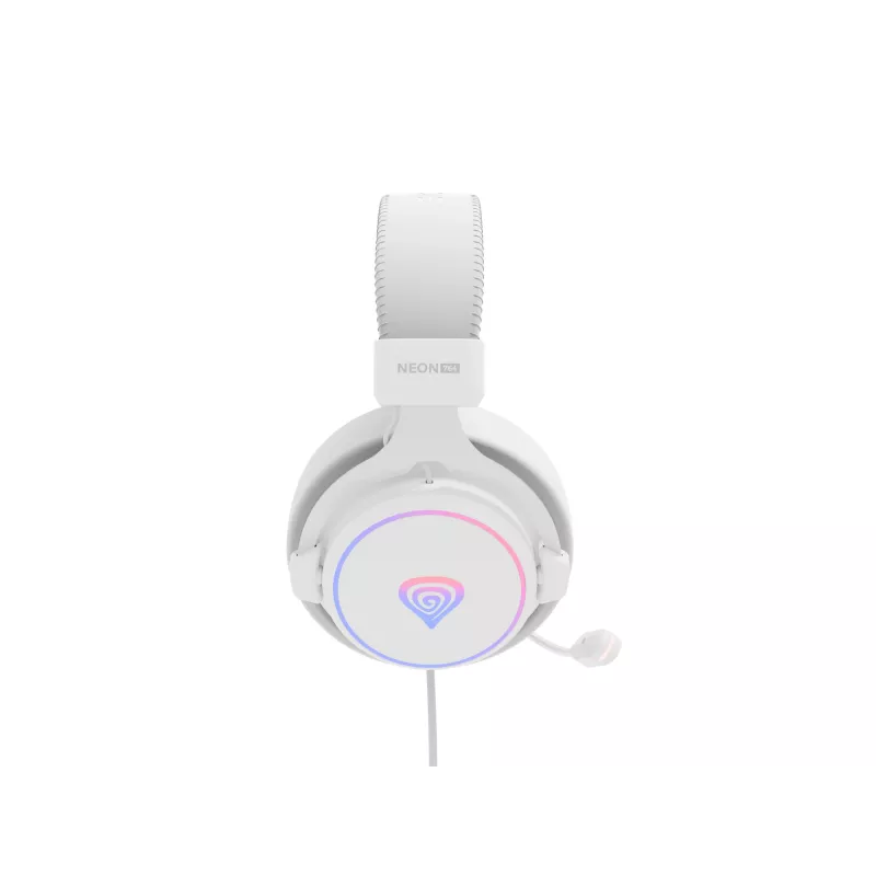 GENESIS Neon 764 Ausinės Laidinės Galvos juosta Žaidimams USB Type-A Baltos