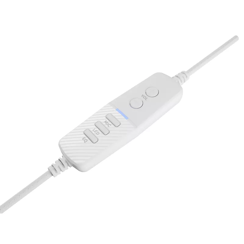 GENESIS Neon 764 Ausinės Laidinės Galvos juosta Žaidimams USB Type-A Baltos