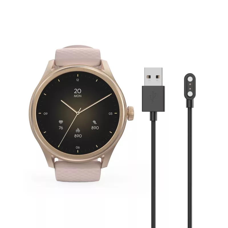 Hama Smartwatch 5010, miego stebėjimas, apvalus, atsparus vandeniui, 1,38 col., rožinis (00178616)