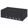 KVM jungiklis Manhattan 4 prievadų 4K@30Hz USB-A garsas mikrofonas