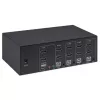 KVM jungiklis Manhattan 4 prievadų 4K@30Hz USB-A garsas mikrofonas