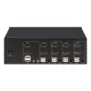KVM jungiklis Manhattan 4 prievadų 4K@30Hz USB-A garsas mikrofonas