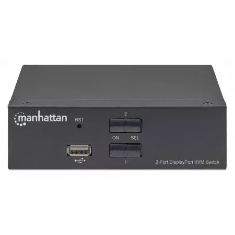KVM jungiklis Manhattan DisplayPort 1.2 2 prievadų 4K@60Hz USB-A garso