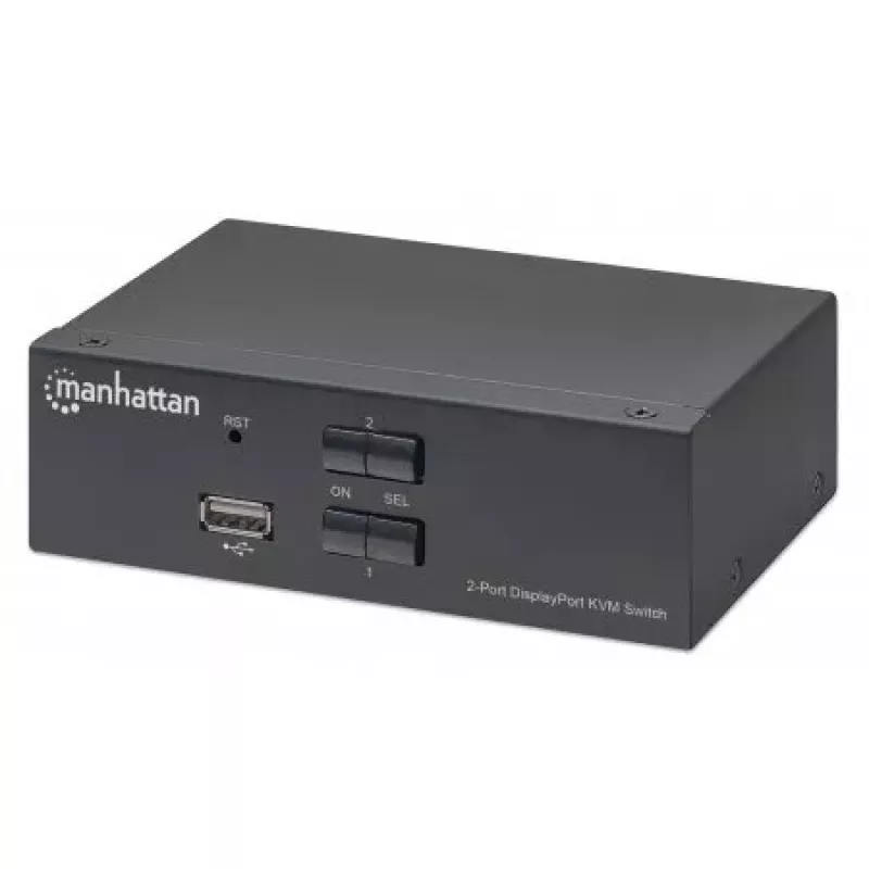 KVM jungiklis Manhattan DisplayPort 1.2 2 prievadų 4K@60Hz USB-A garso