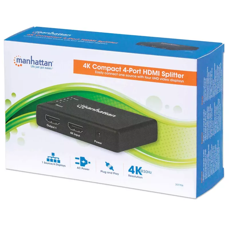 HDMI skirstytuvas Manhattan 4-Port Compact