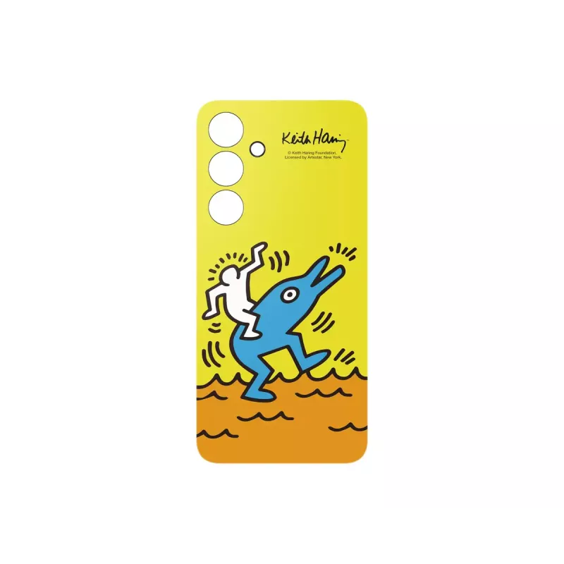 „Samsung Keith Haring Flipsuit“ dėklas S24 FE, geltonas