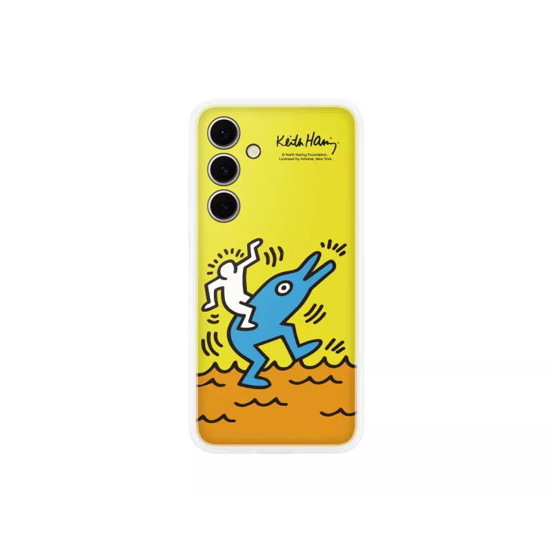 „Samsung Keith Haring Flipsuit“ dėklas S24 FE, geltonas