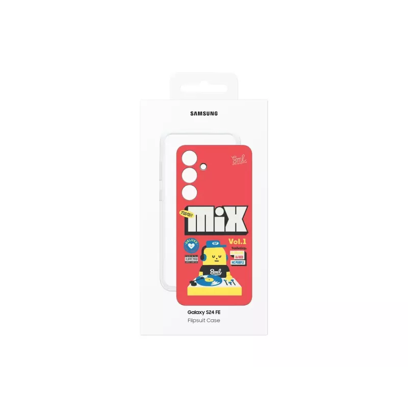 Dėklas Samsung Sticky Monster Lab Flipsuit Case, skirtas S24 FE, raudonas