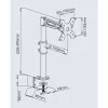 Techly 13-27 colių stalinis stovas monitoriui, vidurinė rankena, pakreipiama ICA-LCD 501BK