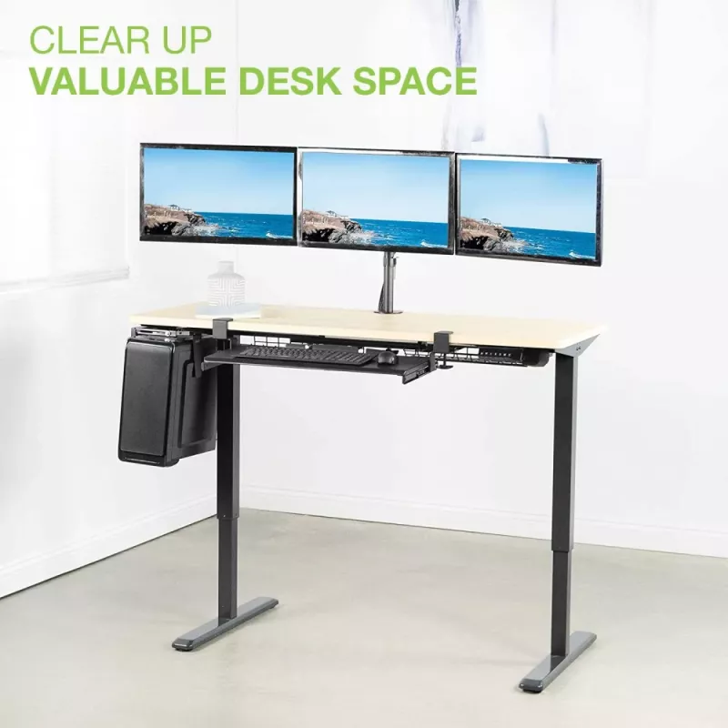 Techly 13-24 colių stalinis stovas 3 monitoriams su terminalu ICA-LCD 482-T