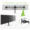 Techly 13-24 colių stalinis stovas 3 monitoriams su terminalu ICA-LCD 482-T