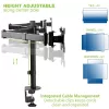 Techly 13-24 colių stalinis stovas 3 monitoriams su terminalu ICA-LCD 482-T