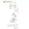 Techly ICA-LCD 2520V monitoriaus laikiklis / stovas 68,6 cm (27 colių) Stalinis Juodas