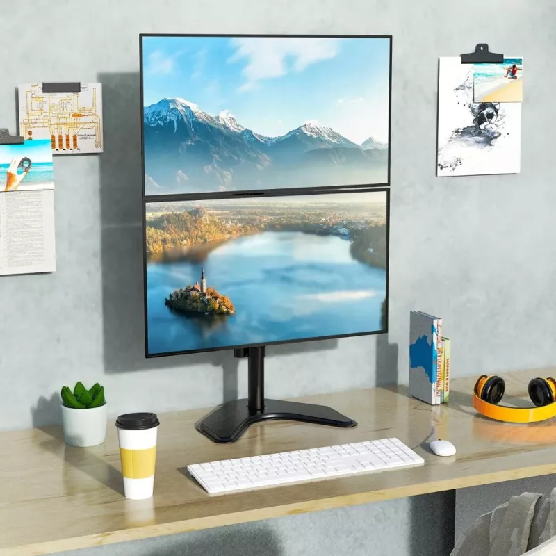 Techly ICA-LCD 2520V monitoriaus laikiklis / stovas 68,6 cm (27 colių) Stalinis Juodas