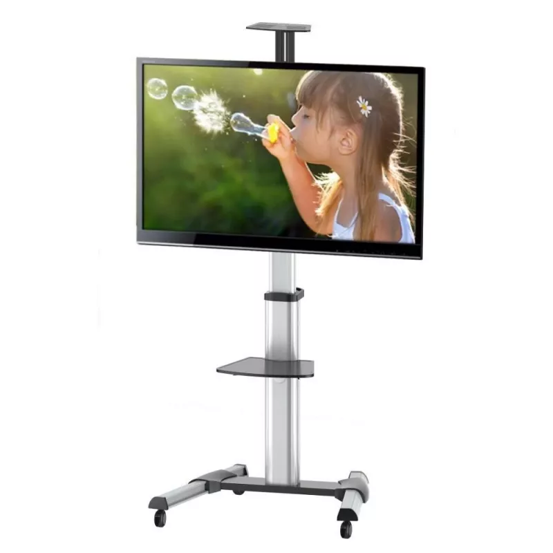 Techly grindų atrama-vežimėlis LCD / LED / plazminiams televizoriams 37–70 su lentyna ICA-TR15