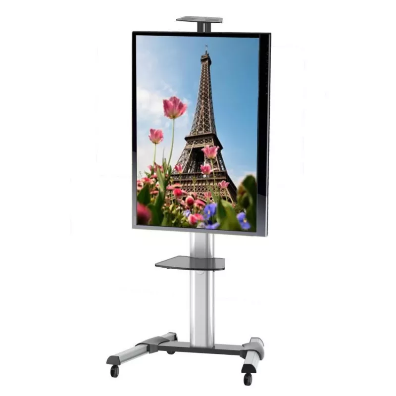 Techly grindų atrama-vežimėlis LCD / LED / plazminiams televizoriams 37–70 su lentyna ICA-TR15